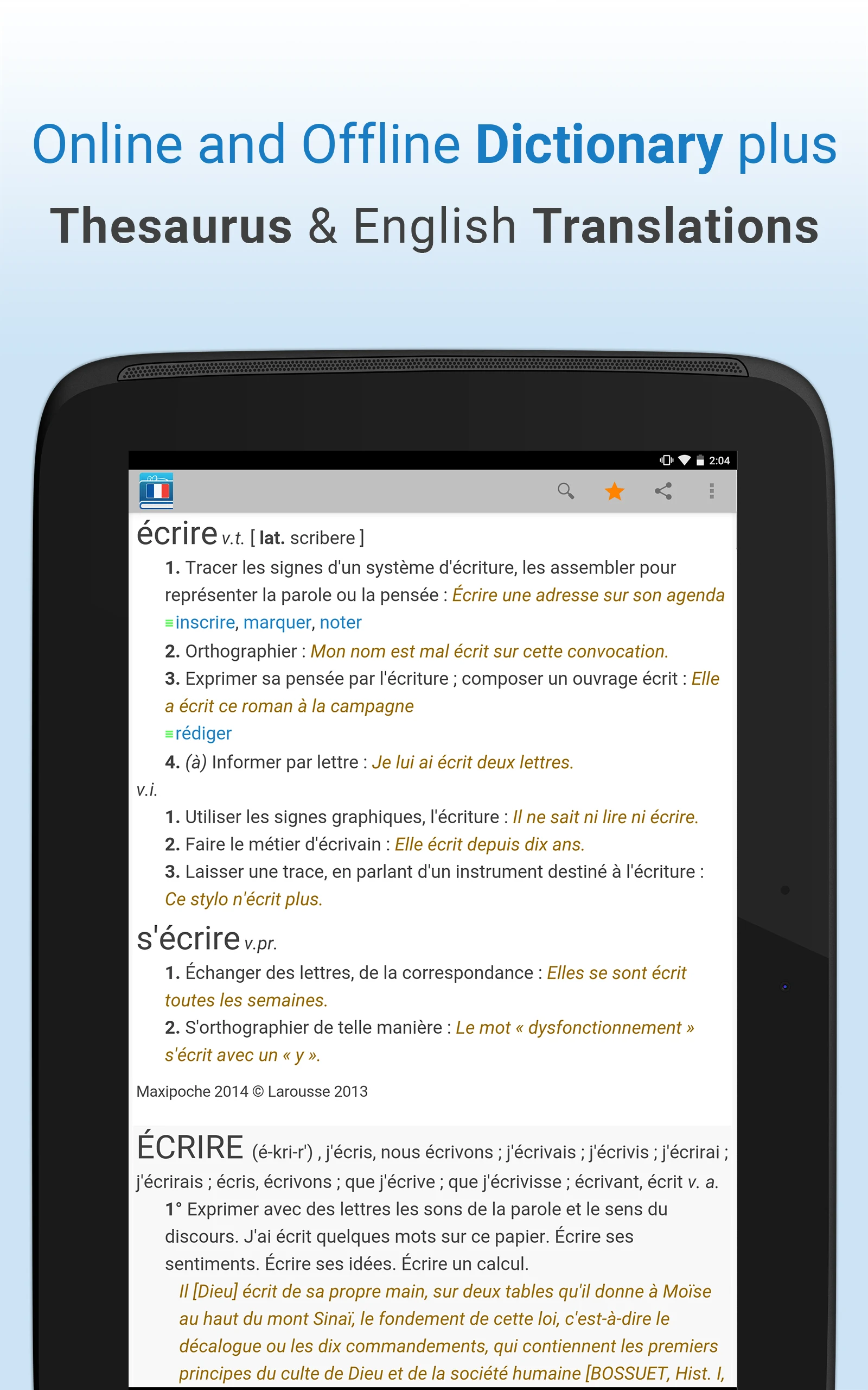 French Dictionary & Thesaurus screenshot