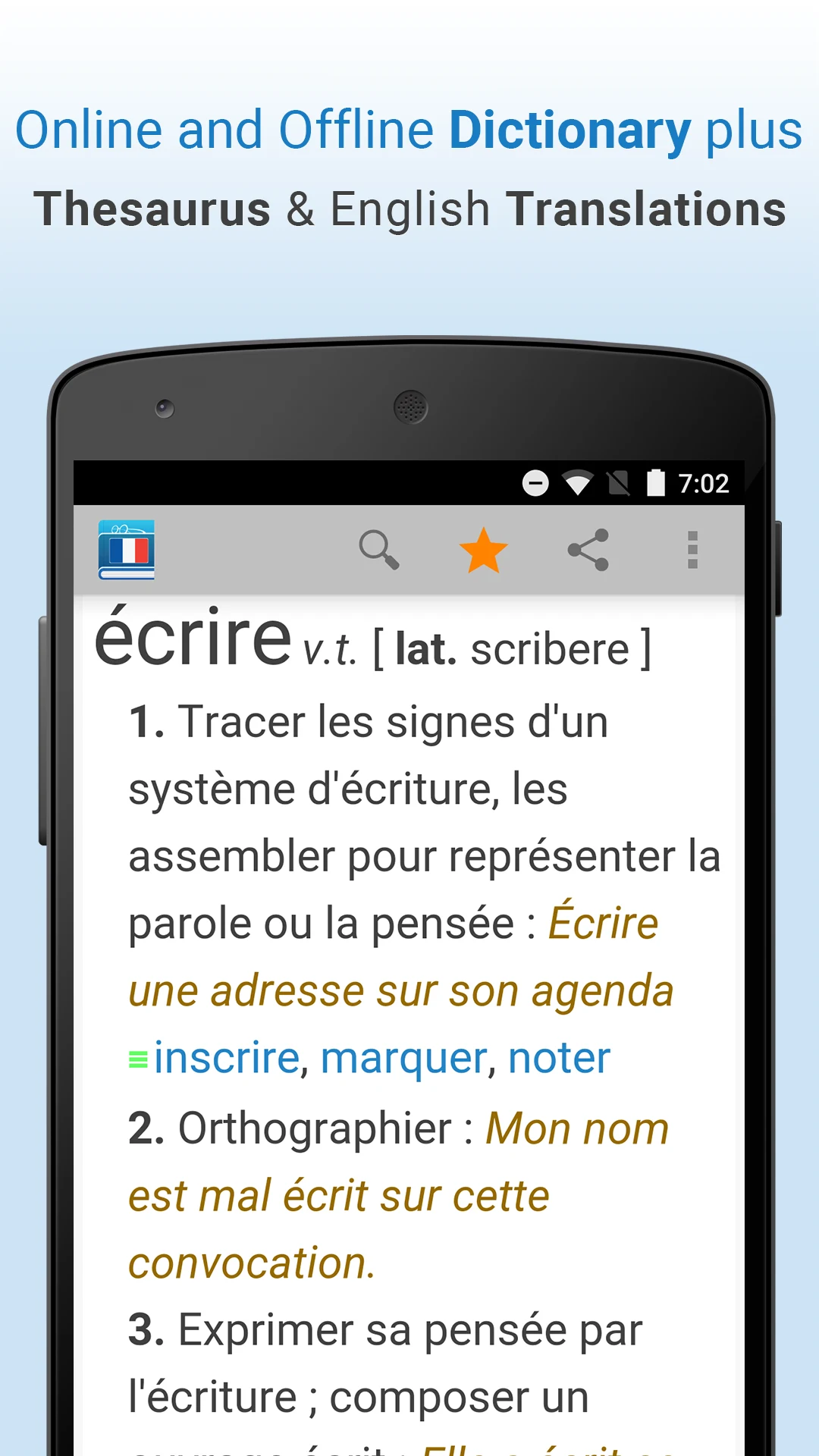 French Dictionary & Thesaurus screenshot