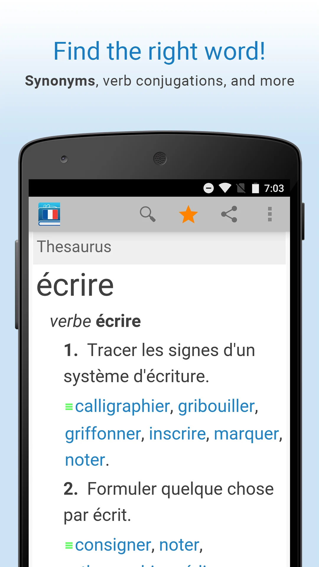 French Dictionary & Thesaurus screenshot